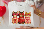 Faux Crochet Valentines Cats Png, an Illustration by OK Design (Thumbnail 2 of 6)