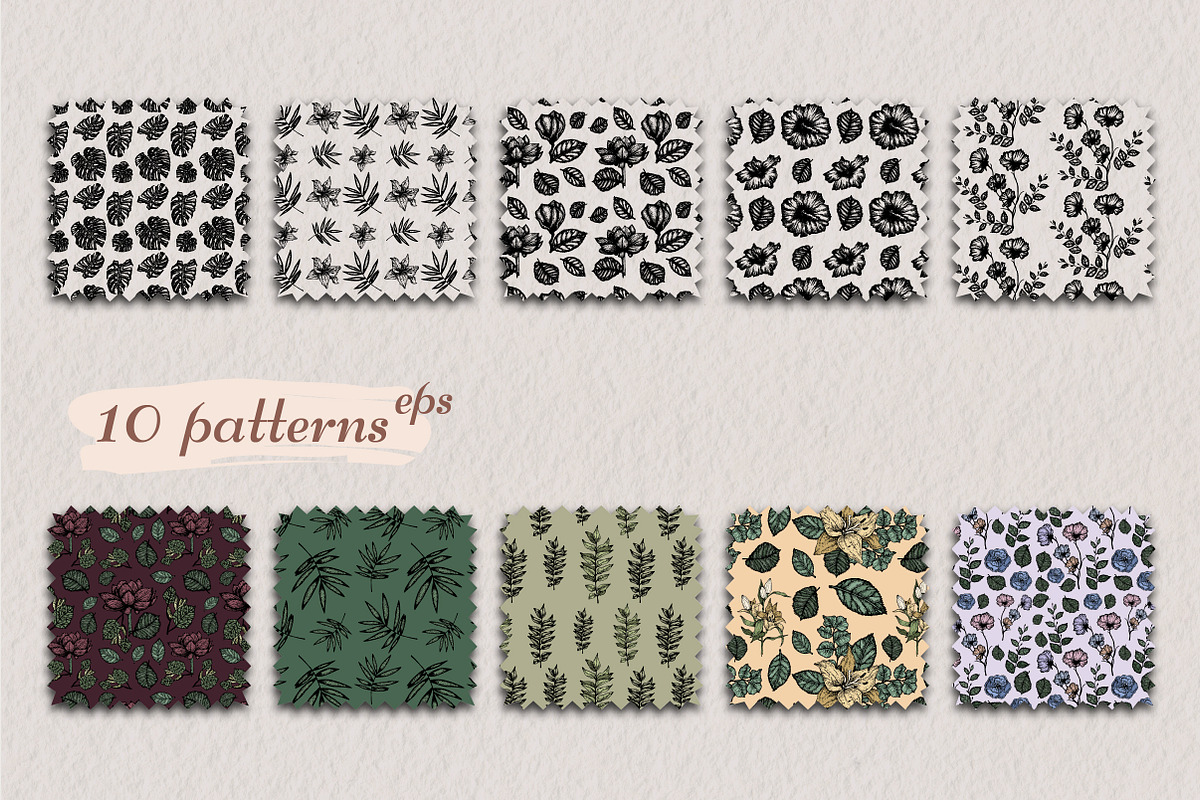 Digital Vintage Flowers, a Decorative Illustration by Onceli*art (Photo 9 of 14)