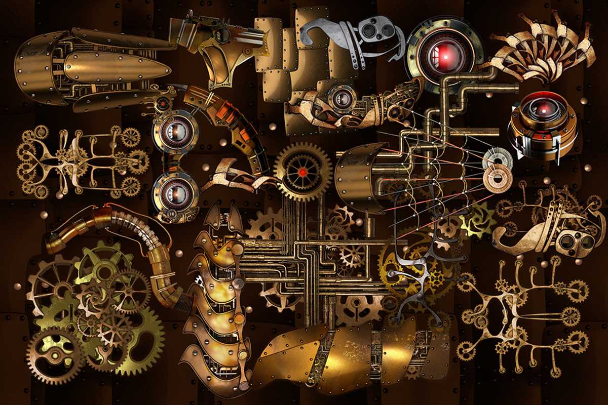 Steampunk Art Kit Photoshop Action, an Action Add-On by GorynArt (Photo 2 of 11)