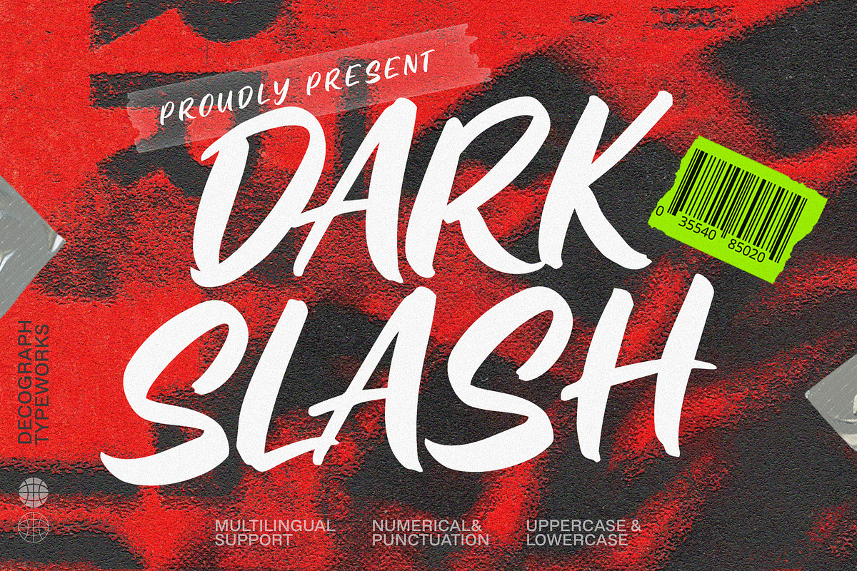 Dark Slash – Bold Brush Script, a Handwritten Font by decographstud (Photo 1 of 8)