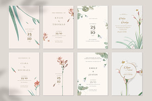 40 Minimalist Floral Wedding Cards