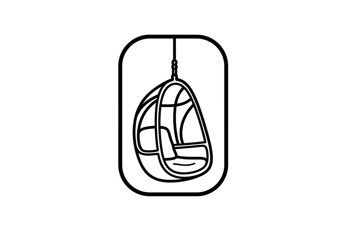 Hanging Egg Chair Silhouette Bundle, an Illustration by Designer_Momina (Photo 13 of 51)