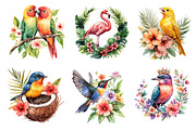 Tropical Birds Garden Clipart, an Icon by Dream Creation (Thumbnail 3 of 6)