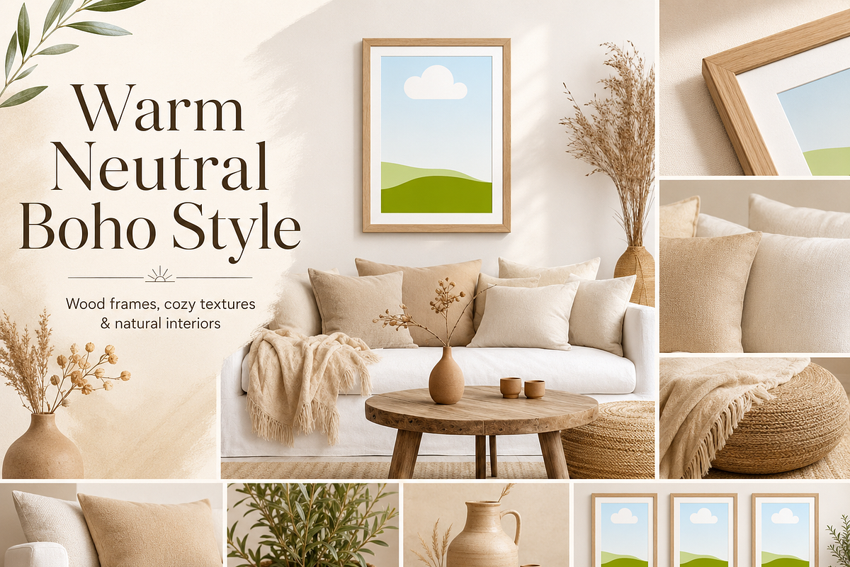 30 Boho Wall Art Mockups for Etsy, a Household Mockup by Local Marketing Templates (Photo 7 of 8)