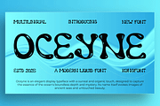 Oceyne – Modern Liquid Font, a Sans Serif Font by overlaytemplates (Thumbnail 1 of 5)
