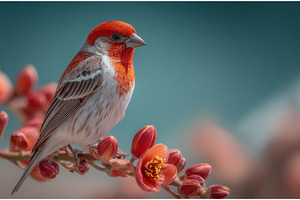 In Texas, a house finch is seen, an Animal Photo by ZinetroN