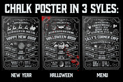 Chalk Poster in 3 Styles, a Flyer Template by the little wonder shop (Thumbnail 1 of 5)