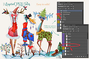 Fashion Christmas Deers Creator, an Object Graphic by Fluffy Unicorn (Thumbnail 4 of 7)
