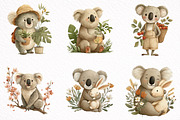 Whimsical Spring Koala Clipart, an Illustration by DreamArtGraphic (Thumbnail 4 of 8)