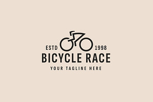 Bicycle race logo illustration, a Branding & Logo Template by Dyn Studio