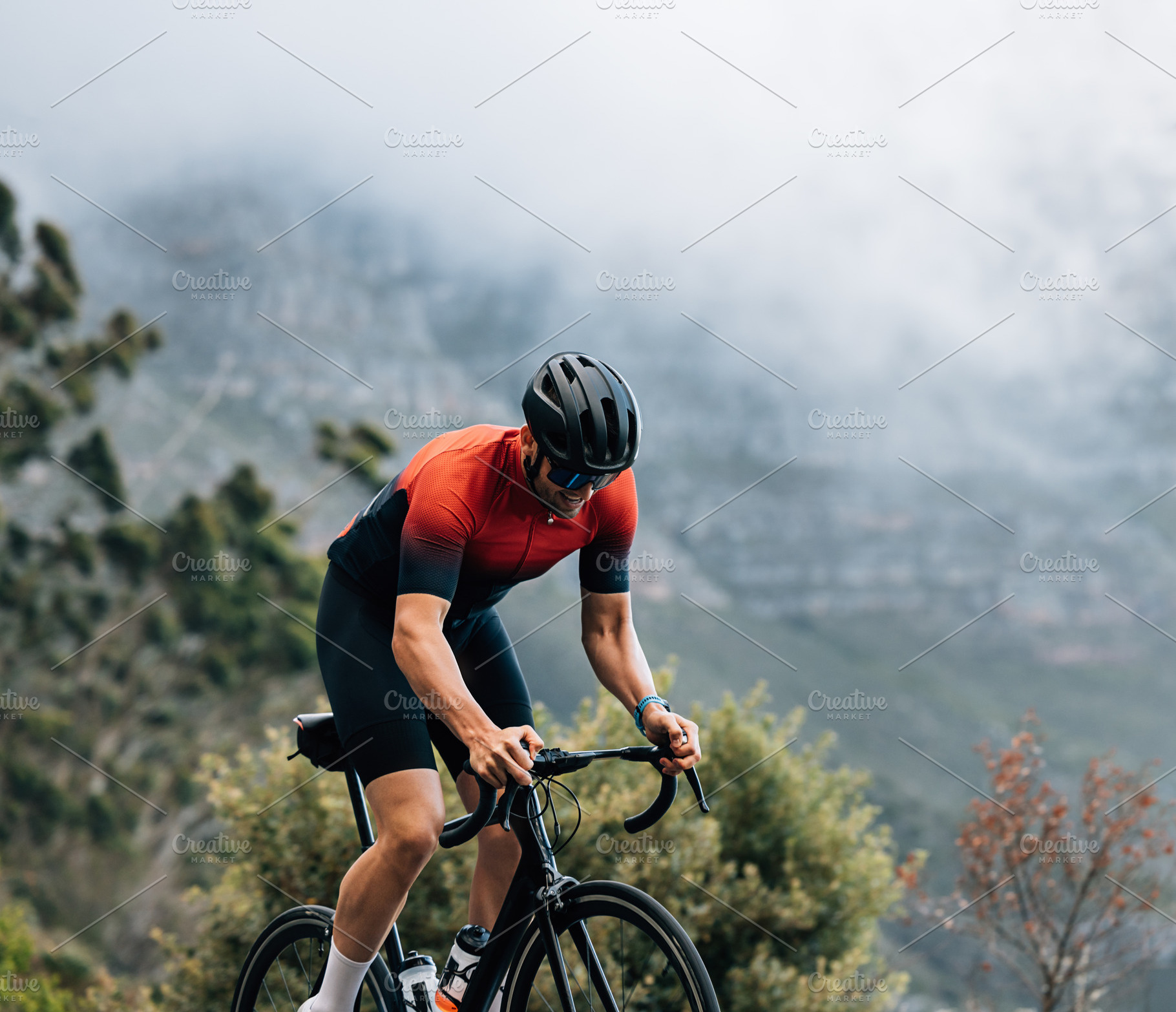 Cyclist on road bike riding, a Sports & Recreation Photo by Artem Varnitsin