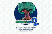 Funny Halloween Trees, an Illustration by NadyaKo (Thumbnail 1 of 7)