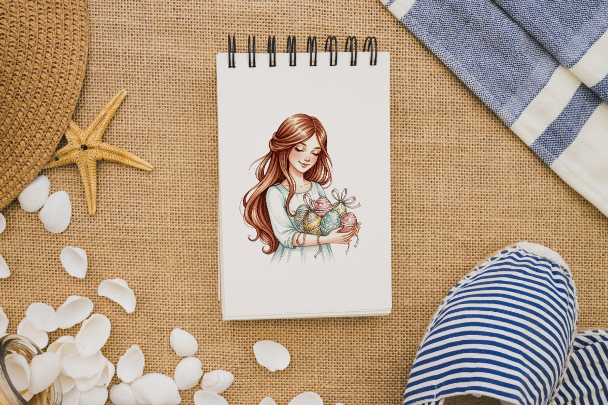 Spring Easter Girl PNG Clipart Cute., a Person Illustration by KennedyStudio (Photo 4 of 5)