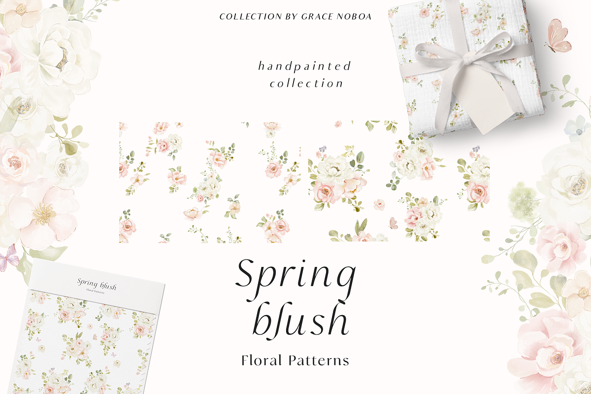 Floral pink watercolor spring pastel, a Decorative Illustration by Grace Noboa Illustrations (Photo 4 of 10)