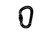 Climbing Carabiner Safety Silhouette, an Illustration by hafijul (Thumbnail 10 of 14)