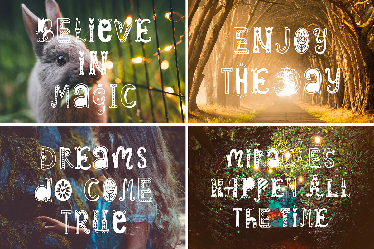 Spring Dreams Typeface with Clipart preview 3