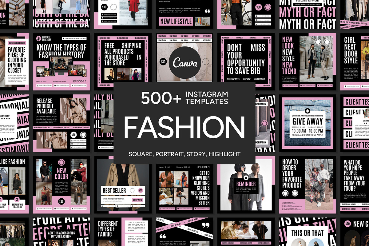 Fashion Pink Template, a Social Media Template by Kalubuak (Photo 1 of 10)