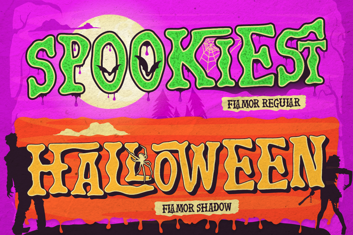 Flamor - Spooky Halloween Font, a Handwritten Font by Artisan Themes (Photo 4 of 11)