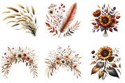 Autumn Wildflowers Clipart, an Illustration by DreamArtGraphic (Thumbnail 2 of 5)