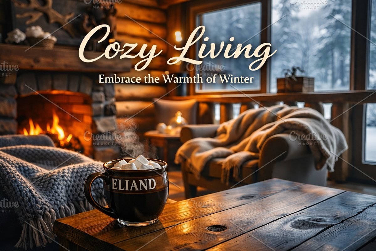 Cozy Cabin Winter | Stock Photo, a Holiday Photo by Aura Canyon HQ (Photo 4 of 7)