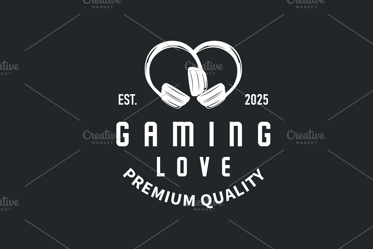 modern design gamer headset logo, a Branding & Logo Template by Maylianaw28