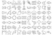 Premium Sea Food Vector Icons, an Outline Icon by Vector Portal (Thumbnail 6 of 6)