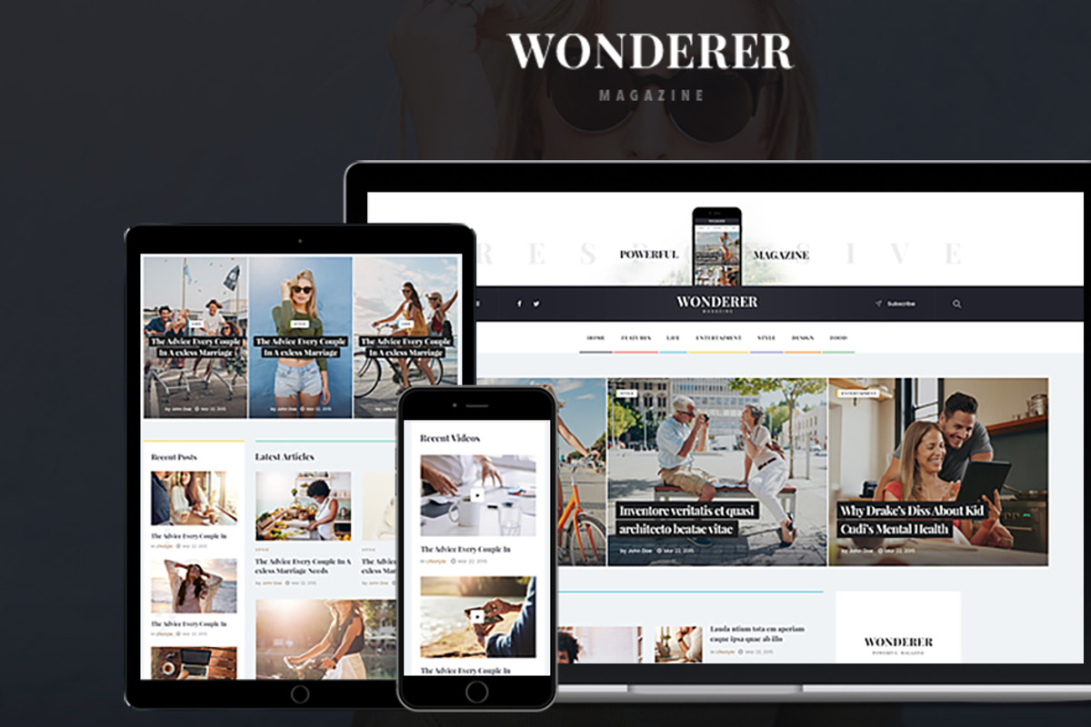 Wonderer - Personal Blog & Magazine, a WordPress Template by ThemeREX