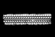 Tire Tracks With Grunge Effect, a Transportation Illustration by Black White Mouse Design (Thumbnail 2 of 4)