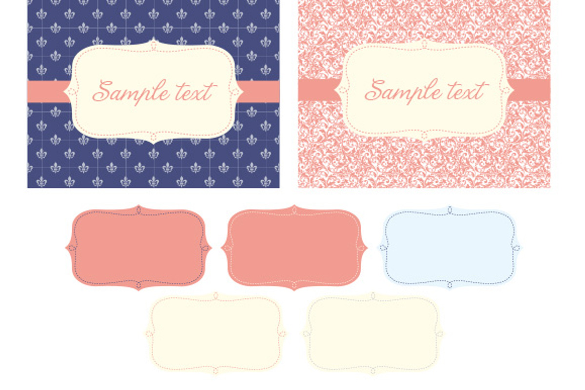18 Versailles style papers + frames preview 4