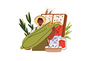 Farmers sell on local market concept, a Food Illustration by PaperTrident (Thumbnail 6 of 7)