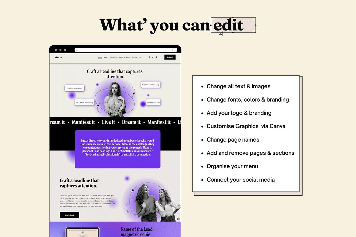 Squarespace website template, a Squarespace Template by Ciel Lumiere (Photo 4 of 11)