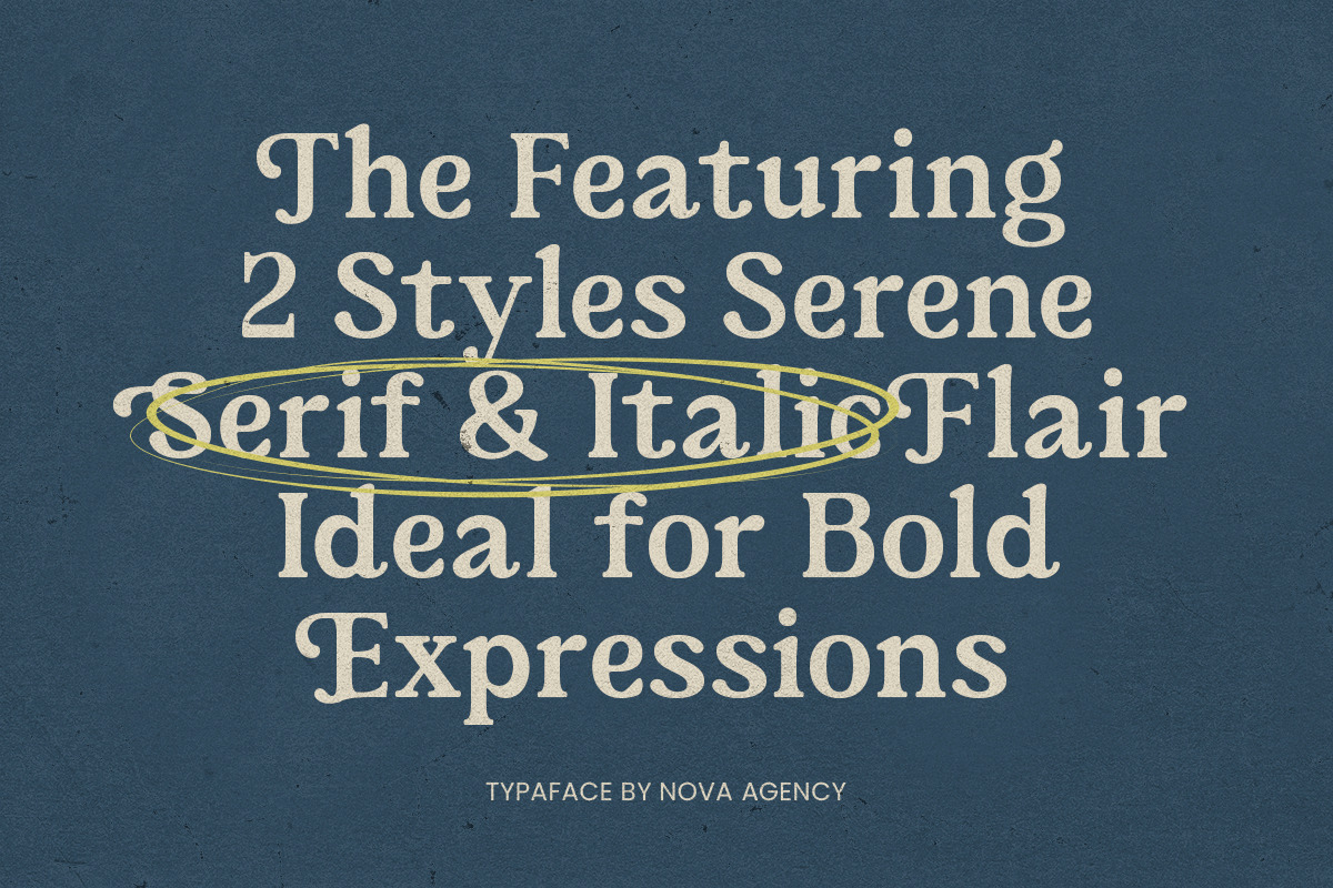Nova Agency - Bold Retro Serif, a Serif Font by Bale Type (Photo 7 of 9)
