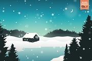 Winter Landscape Construction Set, an Animal Illustration by nordicworker (Thumbnail 2 of 5)
