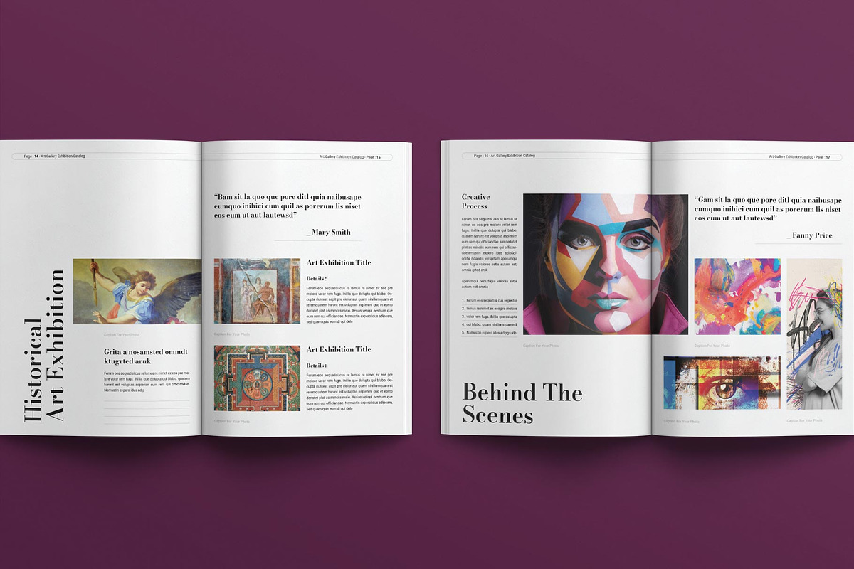 Art Gallery Exhibition Catalog, a Brochure Template by E-Type (Photo 6 of 8)