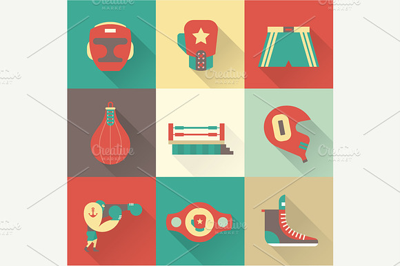 Vector Boxing Icons