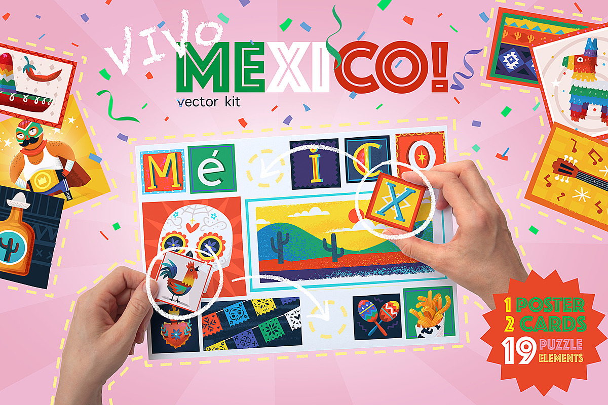 Mexico poster constructor, a Decorative Illustration by Moonery's (Photo 1 of 5)