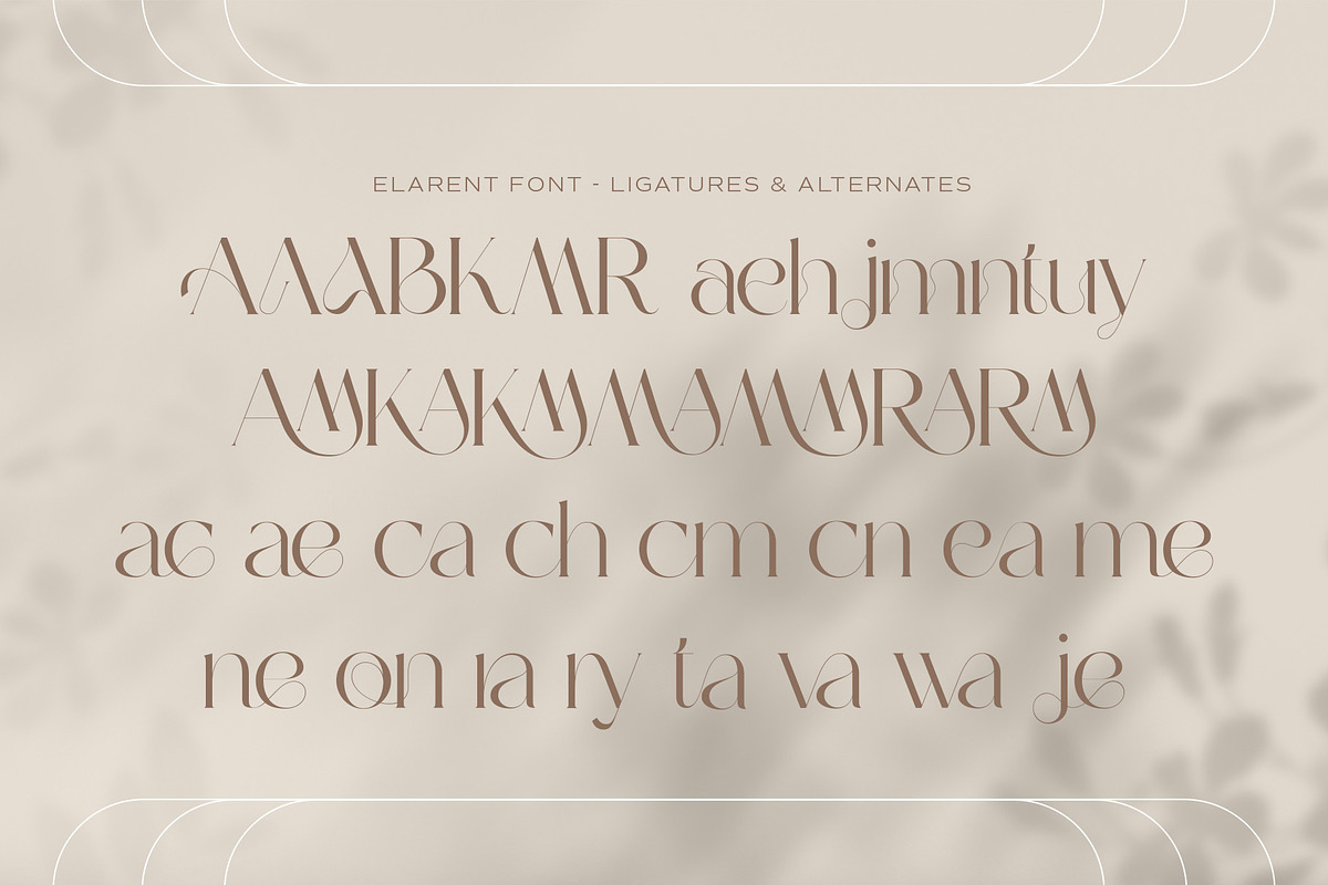 Elarent – Elegant Display Serif Font, a Serif Font by kangfont Studio (Photo 10 of 11)