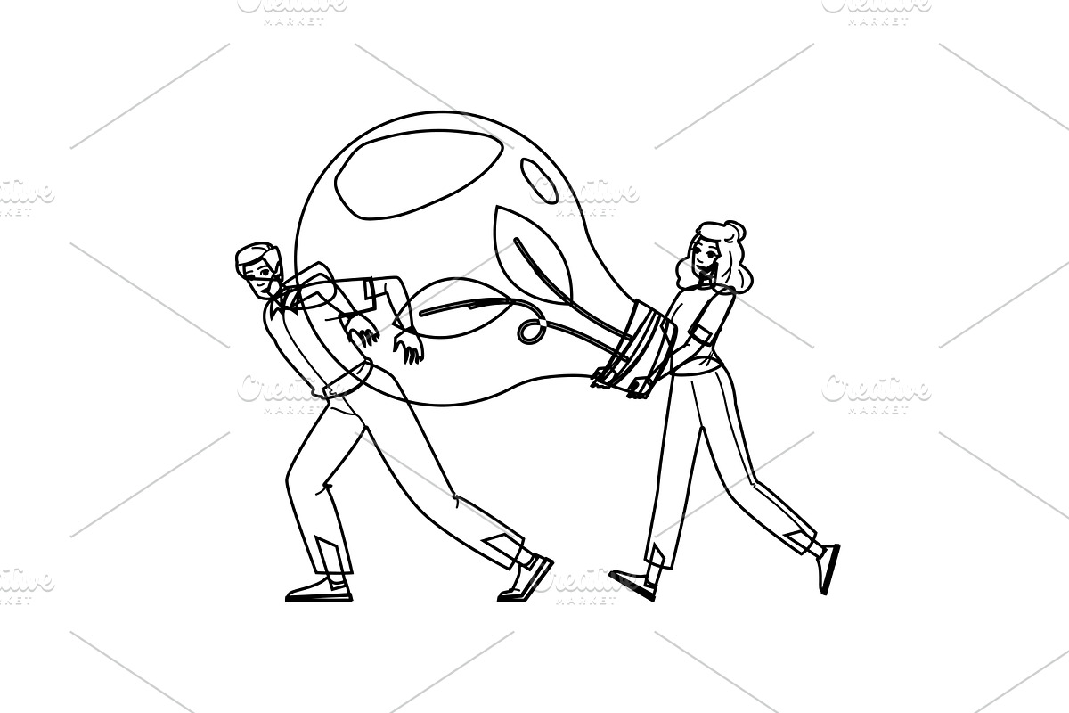 sustainable green initiative vector, a Person Illustration by pikepicture