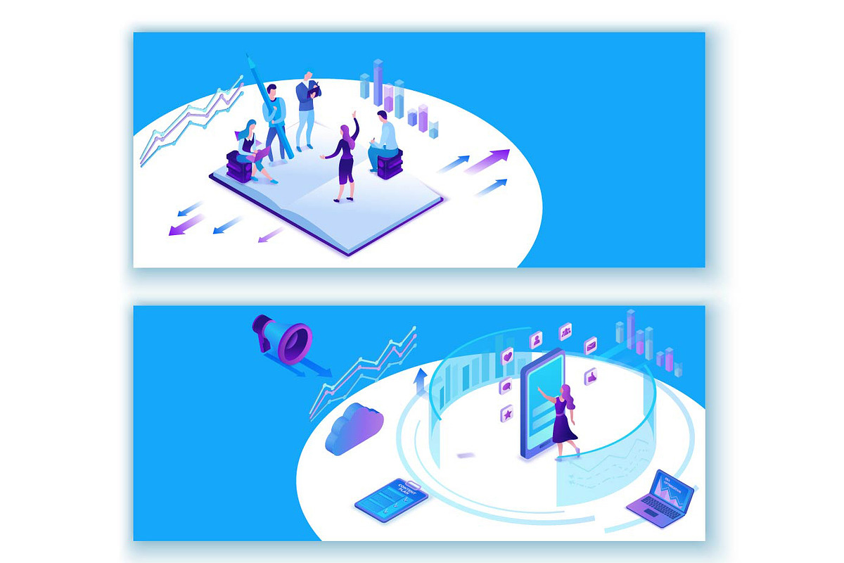 Data analysis, business people, an Education Illustration by Nadine's illustrations (Photo 2 of 2)