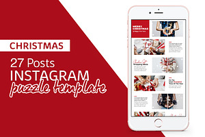 Christmas Instagram Puzzle Templates