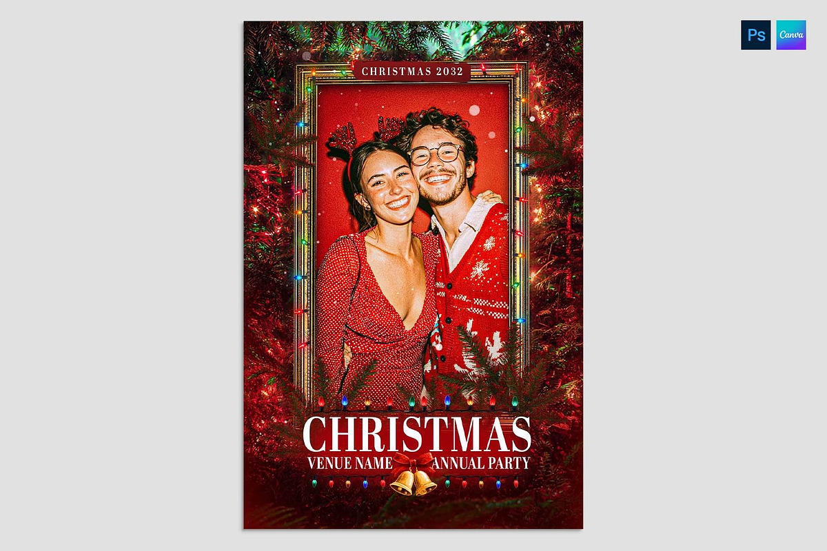 Christmas Photo Frame Flyer Template, a Flyer Template by BrandPacks (Photo 1 of 3)