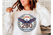 Patriotic USA Png 250th Anniversary, an Illustration by Designking (Thumbnail 6 of 6)
