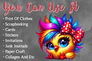 Funny Chicken PNG Clipart Bundle, a Seasonal Illustration by Craft Nest (Thumbnail 3 of 6)