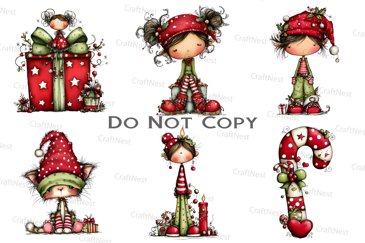 Whimsical Christmas Cabin Clipart, an Illustration by Craft Nest (Photo 4 of 8)