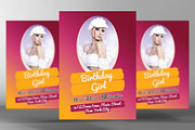 Birthday Girl Flyer, a Flyer Template by PenciGraphics (Thumbnail 1 of 2)