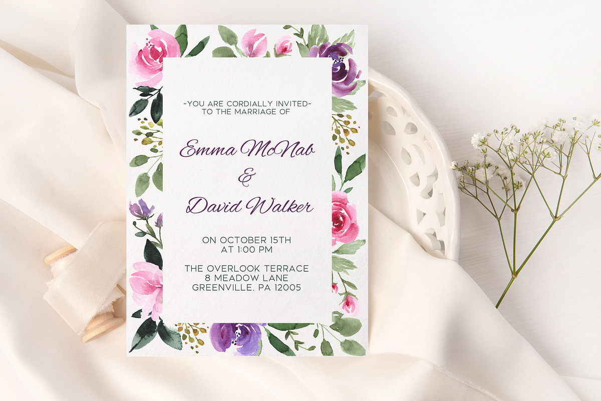 Bright Pink and Purple Florals, a Texture Illustration by Graphic Blue Bird (Photo 6 of 7)