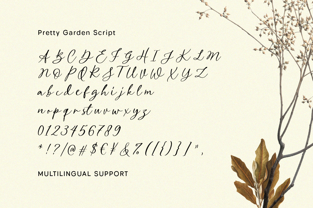 Pretty Garden Font Trio with Doodle, a Font by Letterhend Studio (Photo 8 of 12)