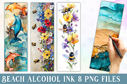 Beach Alcohol Ink Painting Printable, an Illustration by Watercolor design (Thumbnail 1 of 3)