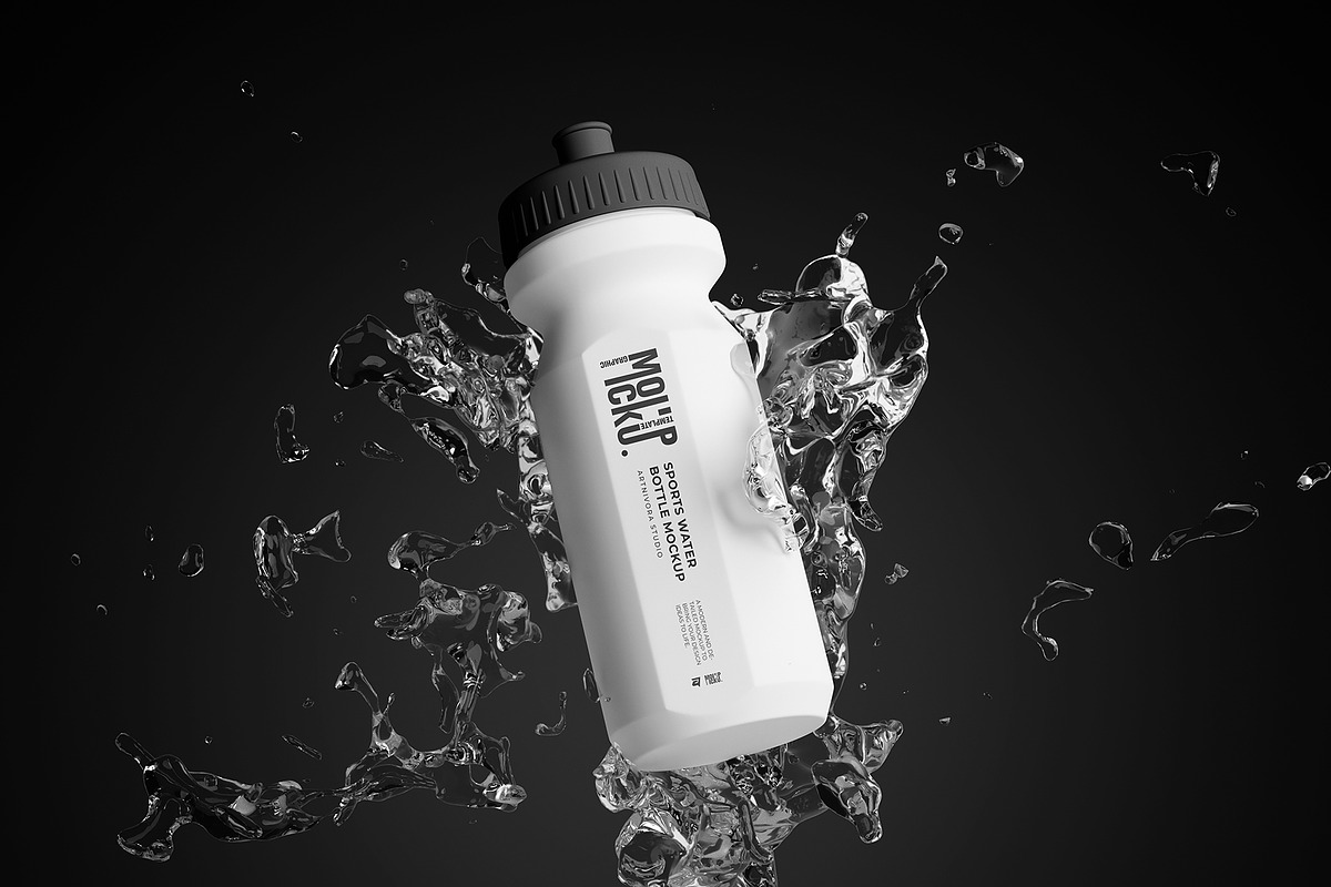 Sports Water Bottle Mockup, a Packaging Mockup by Artnivora.Std (Photo 4 of 6)