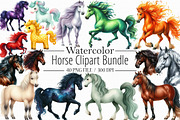 Horse Clipart Bundle, an Illustration by Libby Wishes (Thumbnail 1 of 5)